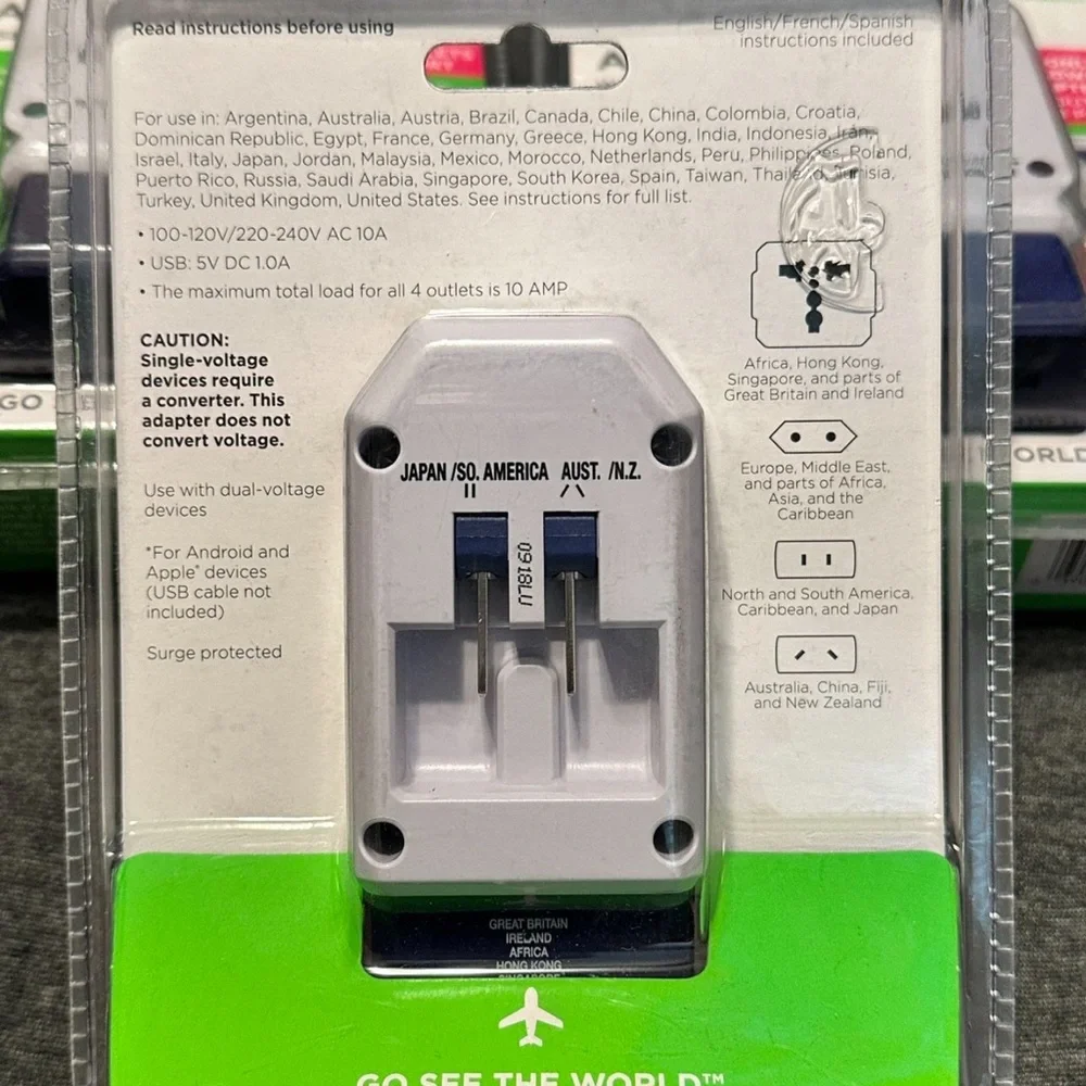 TravelSmart by Conair All-InOne International Adapter with Dual USB Ports